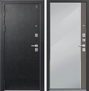 Товар Дверь C-104 Черный Муар - Кашемир Белый Зеркало копия DIS007501